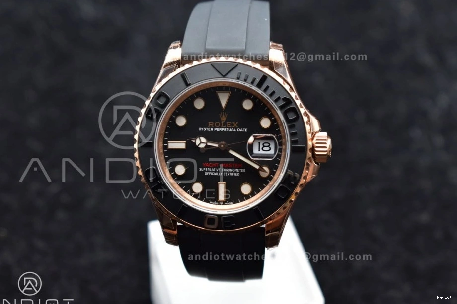 on Bezel Black Ceramic VS3235 Strap VSF Edition Oysterflex Yacht-Master 1:1 Best Rubber 126655 0520